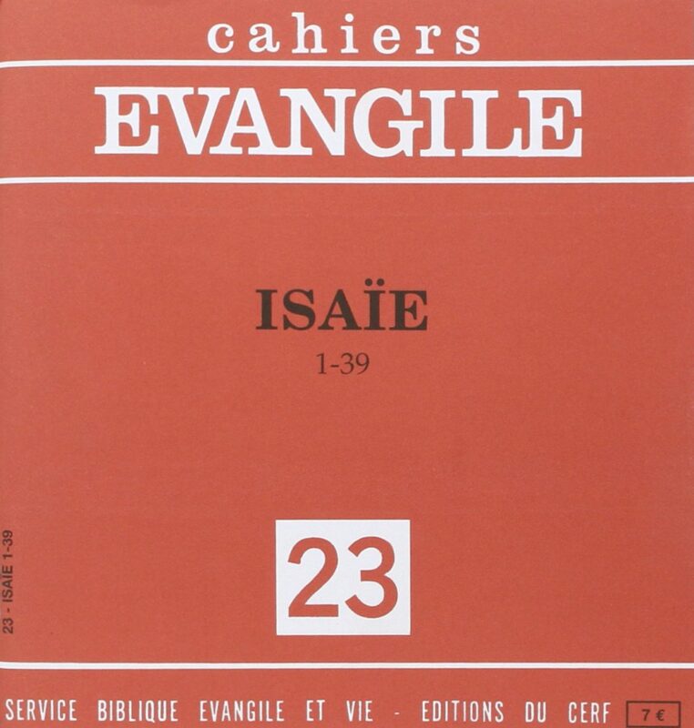 Cahiers Evangile numéro 23 –  Isaïe 1-39